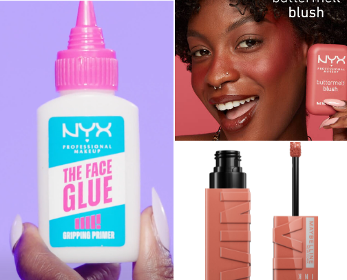 full face with drugstore makeup cover photo collage