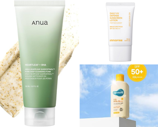 Products to help you LOVE your face and body again! 🌸💗 cover photo collage