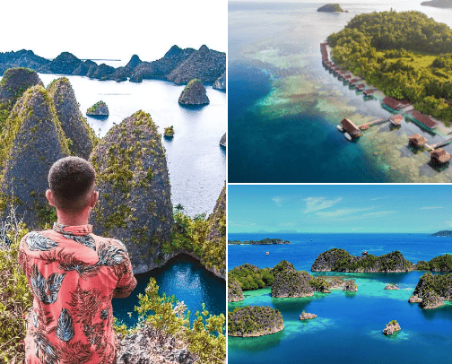 "Raja Ampat Wonders: Dive, Discover, and Delight in Paradise" cover photo collage