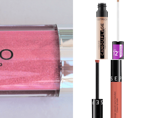 Makeup products cover photo collage
