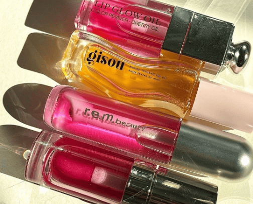 lip oils 💋 cover photo collage