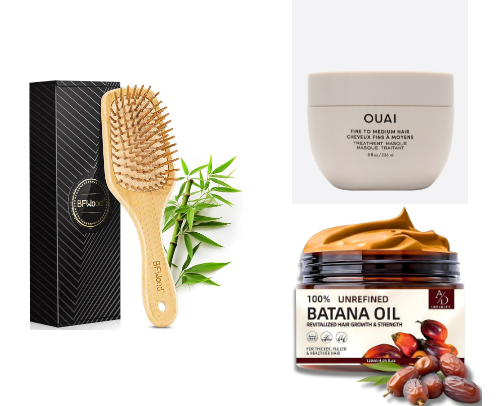 Healthy hair cover photo collage