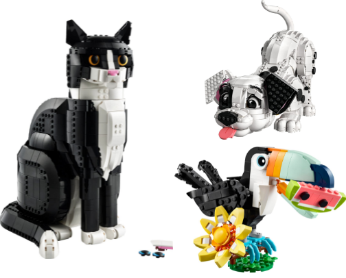 Lego Cats, Dogs and Wild Animals cover photo collage
