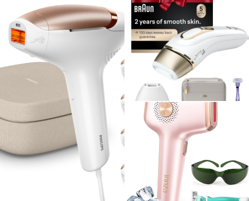 Laser hair removal at home😍 cover photo collage