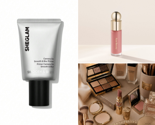 When a girl is happy, surely it's cause by a pretty collection of makeup! cover photo collage