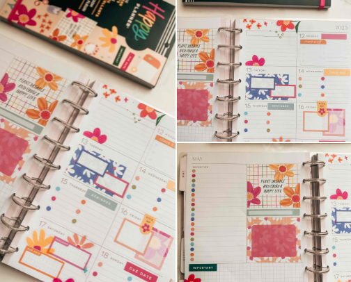 Happy Planner Sticker Spread Florals cover photo collage