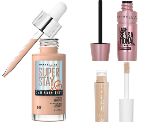 Affordable drugstore favs makeup🫧 cover photo collage