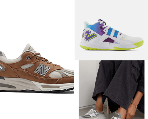 New Balance Sneakers cover photo collage