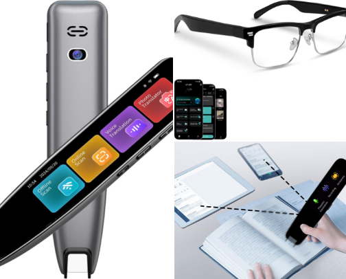 "Smart translators" earbuds, watches, pens & more to break language barriers instantly, anywhere. cover photo collage