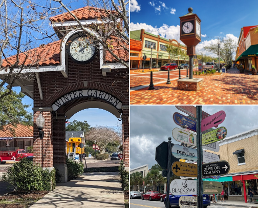 🎶 “Where you lead, I will follow. 🎶 CHARMING SMALL-TOWN DOWNTOWNS (CENTRAL FL ☀️) cover photo collage