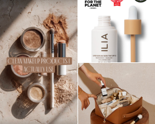 Clean Makeup Staples I Actually Use cover photo collage