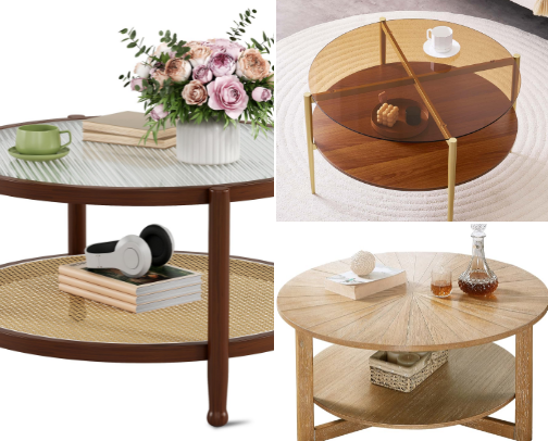 Small Round Coffee Tables from Amazon cover photo collage