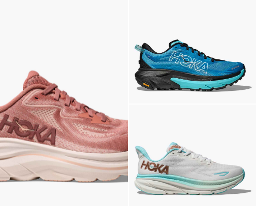Running shoes cover photo collage