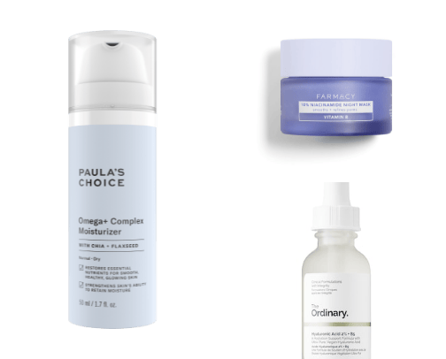 Skincare products for any skin type💕 cover photo collage