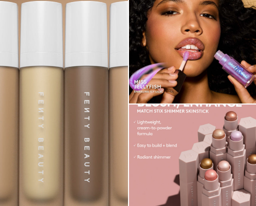 Fenty lip cover photo collage