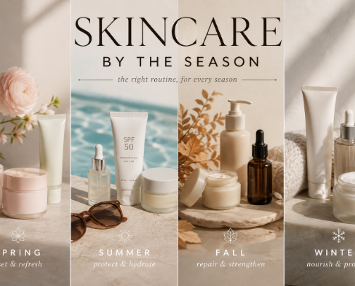 Skincare by season cover photo collage