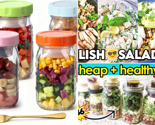 🥗Everything you need to make salad in a jar! cover photo collage