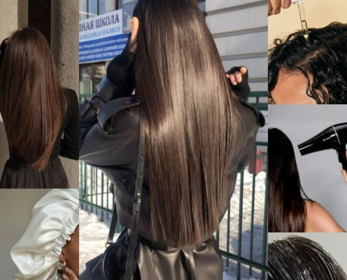 Healthy hair routine cover photo collage