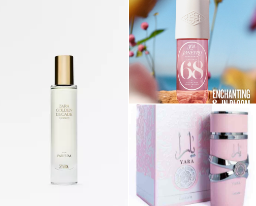 Perfume/ fragrances cover photo collage