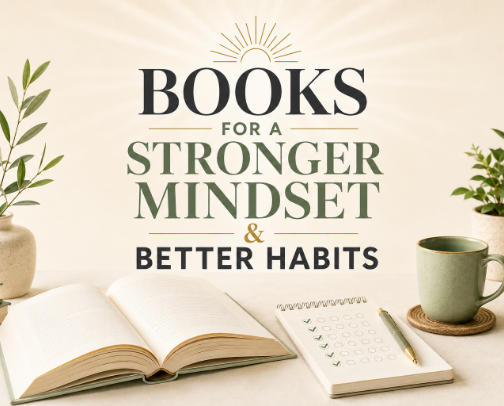 Books for a Stronger Mindset & Better Habits cover photo collage