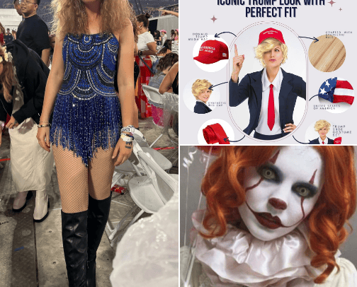 Halloween costumes cover photo collage