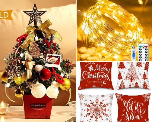 Cozy Christmas Decor Finds for a Warm & Festive Home cover photo collage