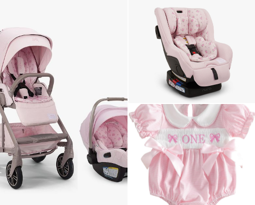 🎀Pink bow baby girl theme🎀 cover photo collage