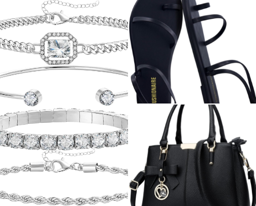 Black Dress + Sandals = Perfection cover photo collage