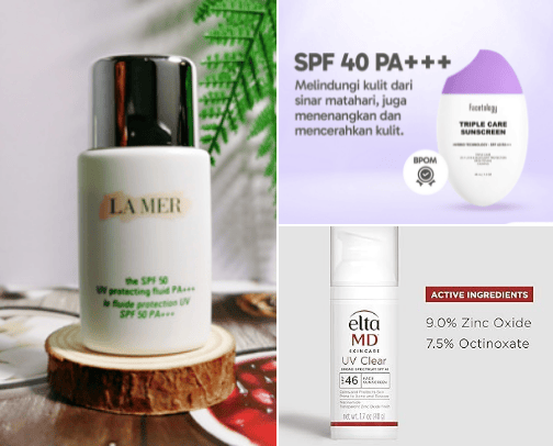 Sunscreen Products cover photo collage