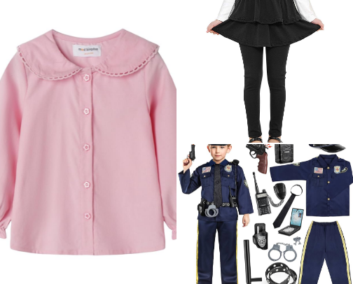 Girl sibling Halloween costume ideas🎃👻 cover photo collage