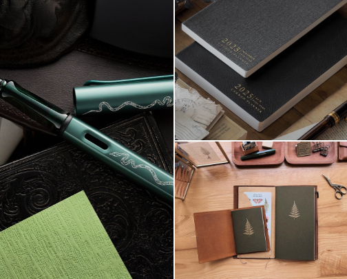 Creative stationary and accessories to make your journals inviting and cozy! Everything from leather covers to stickers, pens and more! cover photo collage