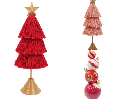 Pink christmas decor cover photo collage