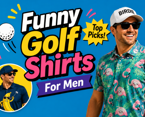 Funny Golf Shirts for Men cover photo collage