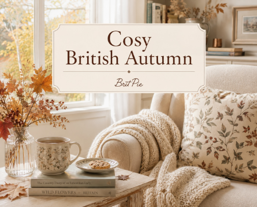 Cosy British Autumn cover photo collage