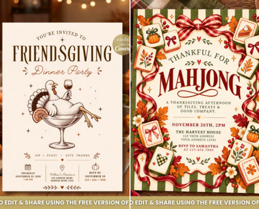 Thanksgiving Invites cover photo collage