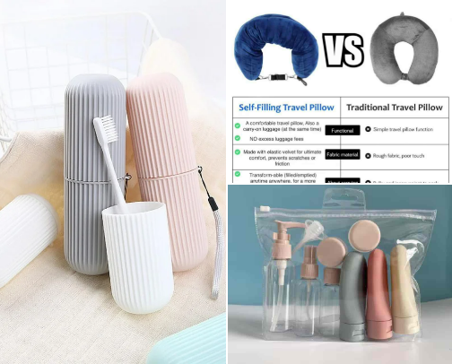 Travel essentials✈️ cover photo collage