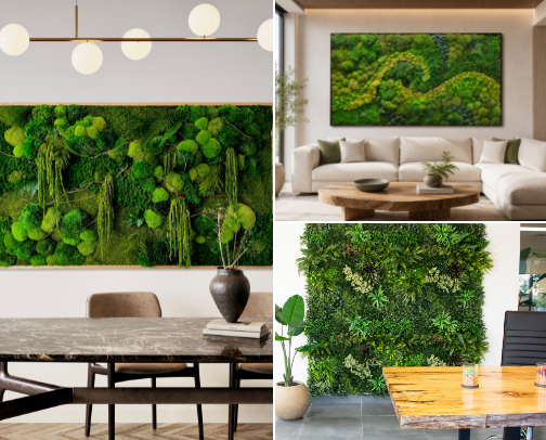 Moss Wall Art: The Organic Design Trend Modern Homes Love cover photo collage