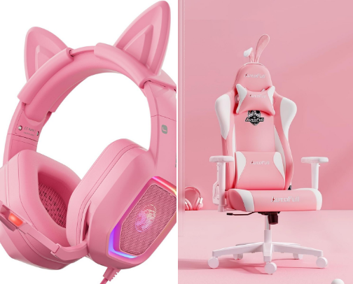 Minimalist and cutest pc setup ! ♡ cover photo collage