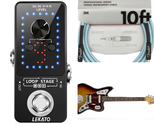 Music and guitar cover photo collage