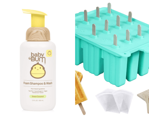 toddler essentials | bath + food cover photo collage