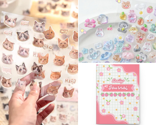 Cute accessories for studying and decorating📚📖✨️ cover photo collage
