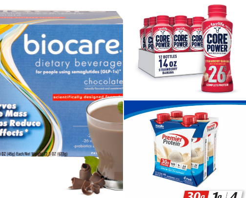 Protein shakes for your GLP-1 journey cover photo collage