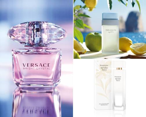 Perfumes for summer cover photo collage