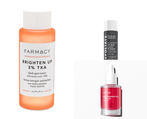 Holy grail skincare for oily skin and hyperpigmentation cover photo collage