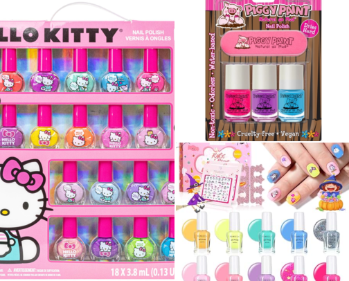 Peel Off Nail Polish Sets That Don't Stain My Kid's Carpet cover photo collage