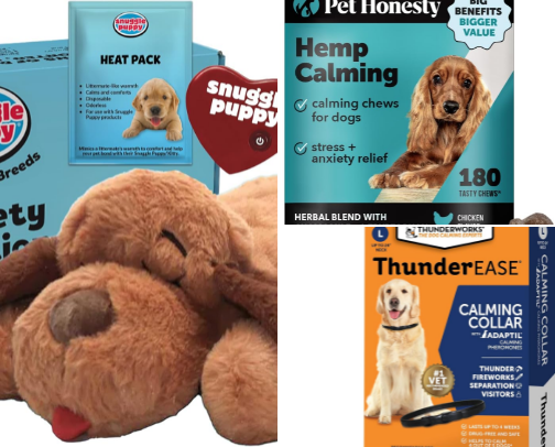 How I Prep My Anxious Dog for the 4th of July: My Full Fireworks Survival Kit cover photo collage