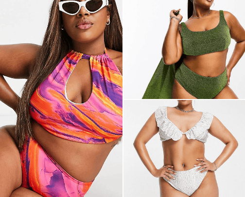 Plus size swimwear | swimsuit inspo cover photo collage