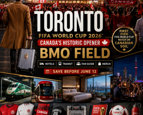 🇨🇦 Toronto FIFA World Cup 2026 Ultimate Luxury Fan Guide: Hotels, Transit, Gear & Match-Day Essentials cover photo collage