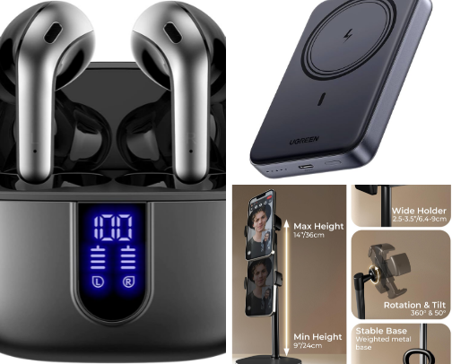 “Everyday Tech Essentials for Men” cover photo collage