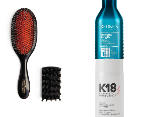 Blonde hair necessities cover photo collage